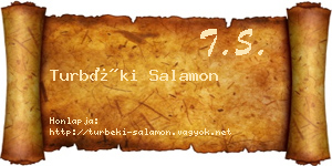 Turbéki Salamon névjegykártya